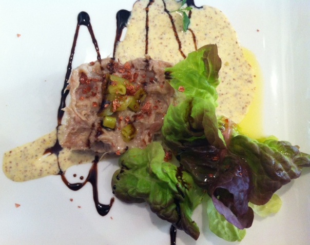 Restaurante Plaerdemavida Rillettes de Pato con Crema de Mostaza Antigua